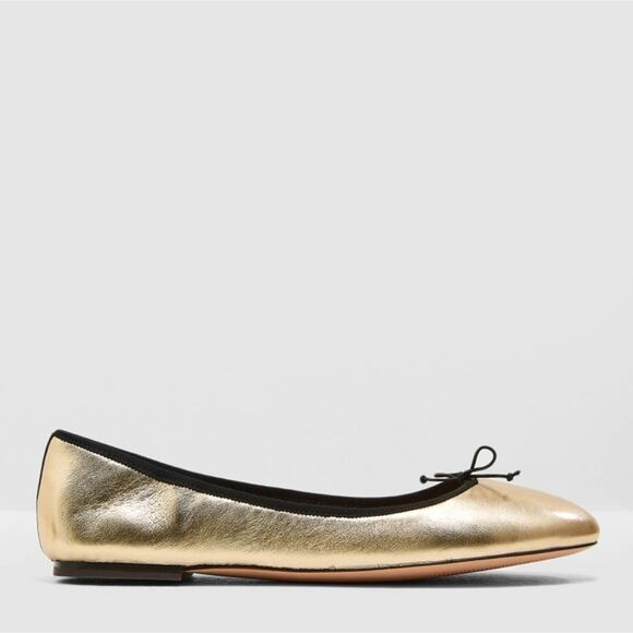 J Crew Evie Metallic Gold Ballerina Flats - Picture 4 of 11